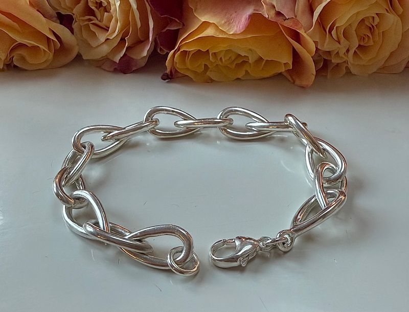 Pear bracelet - silver