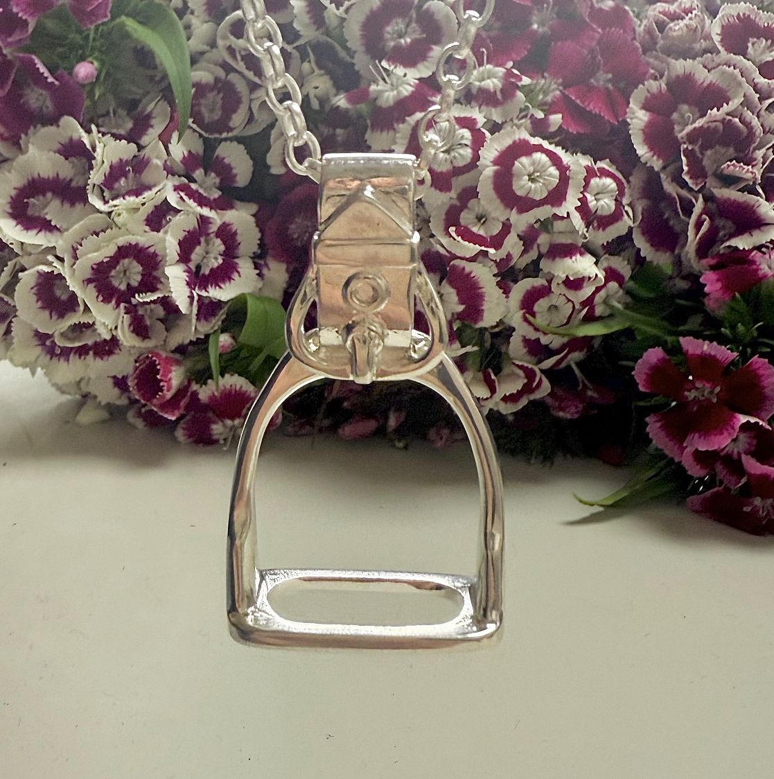 Stirrup necklace (maxi) - silver