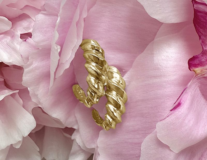 Wave earrings - gold