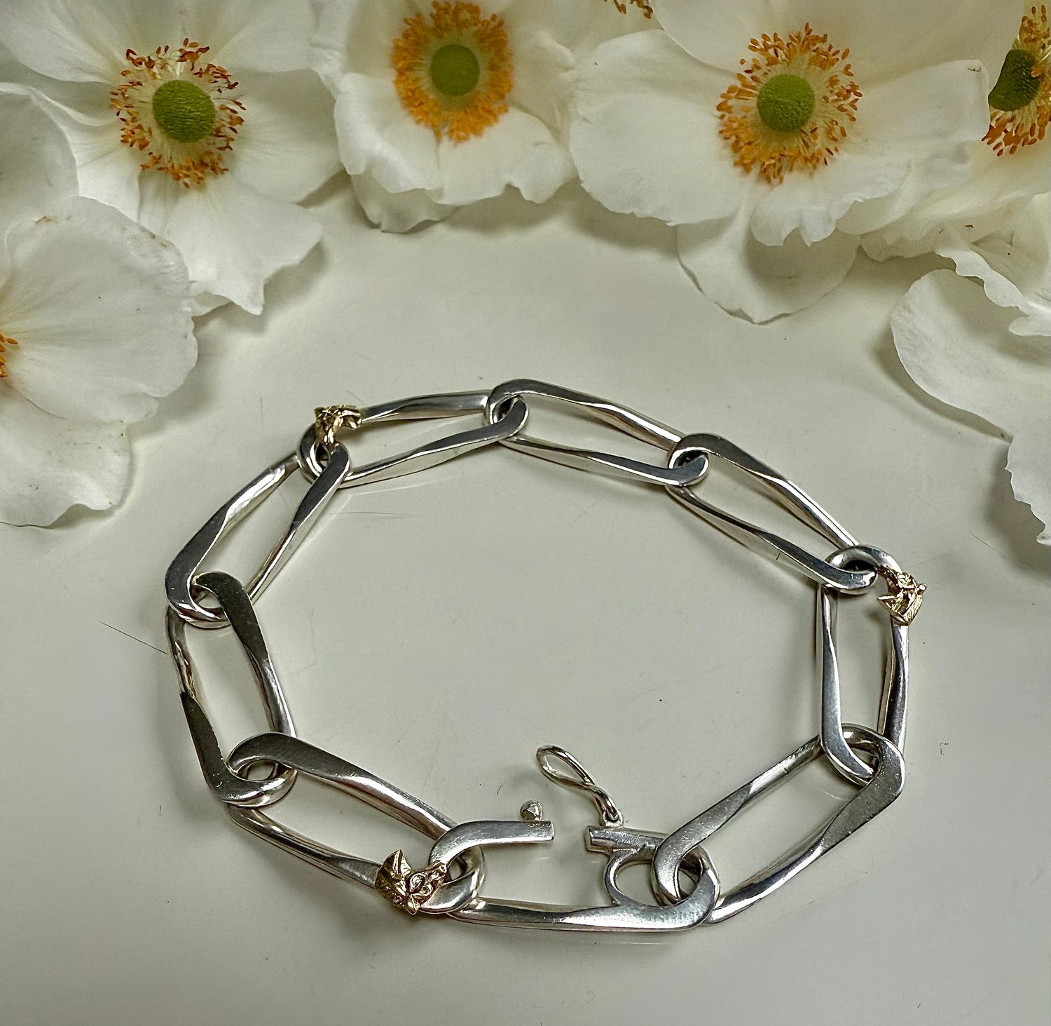 August special edition; French link &amp; horse head bracelet - silver