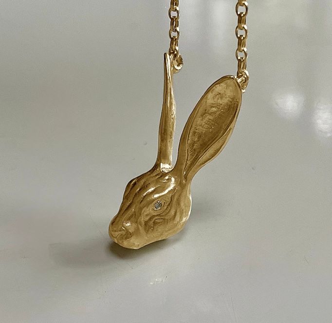 Rabbit necklace - gold