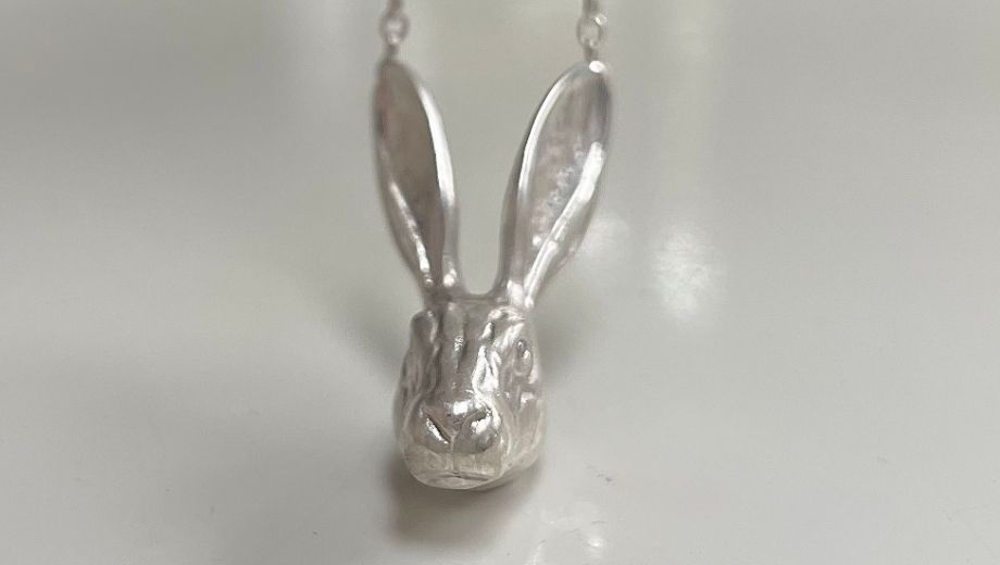 Rabbit necklace - silver
