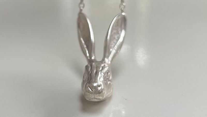 Rabbit necklace - silver