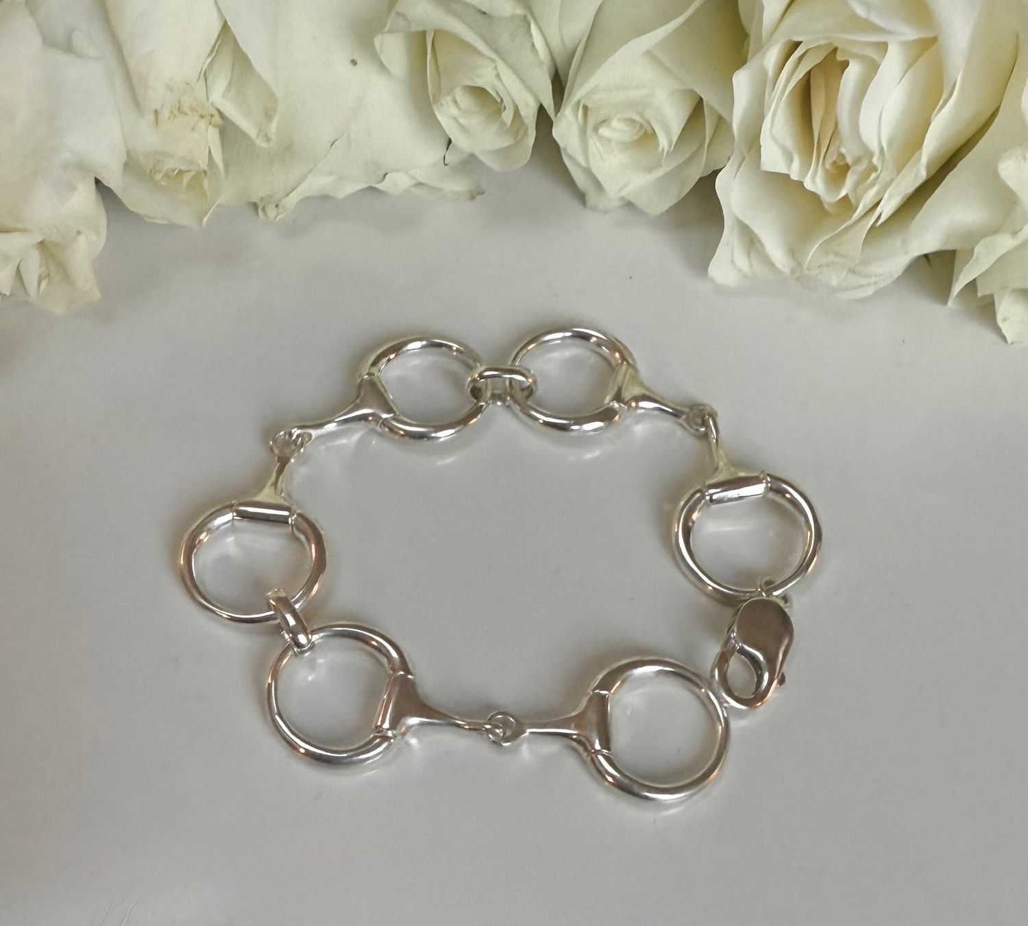 Snaffle bit bracelet (maxi) - silver