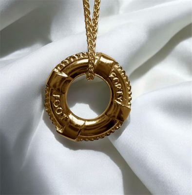 Lifebuoy of 40 ft necklace - gold