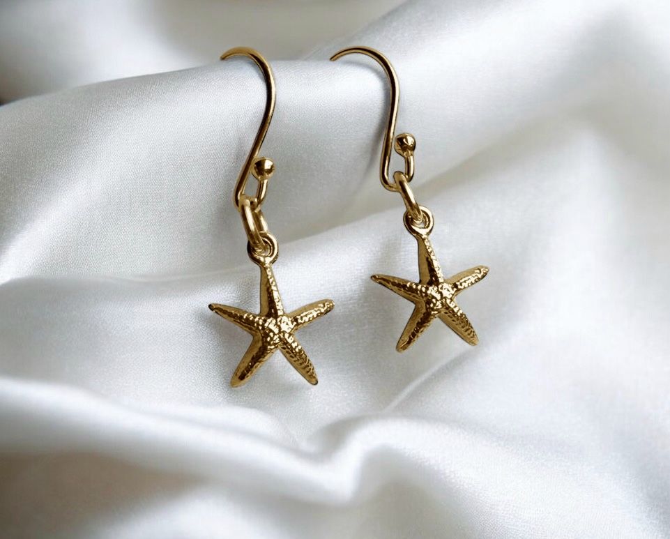 Starfish earrings - gold