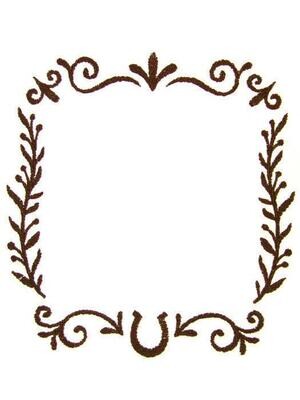 Horseshoe embroidered quilt label to customize with your personal message