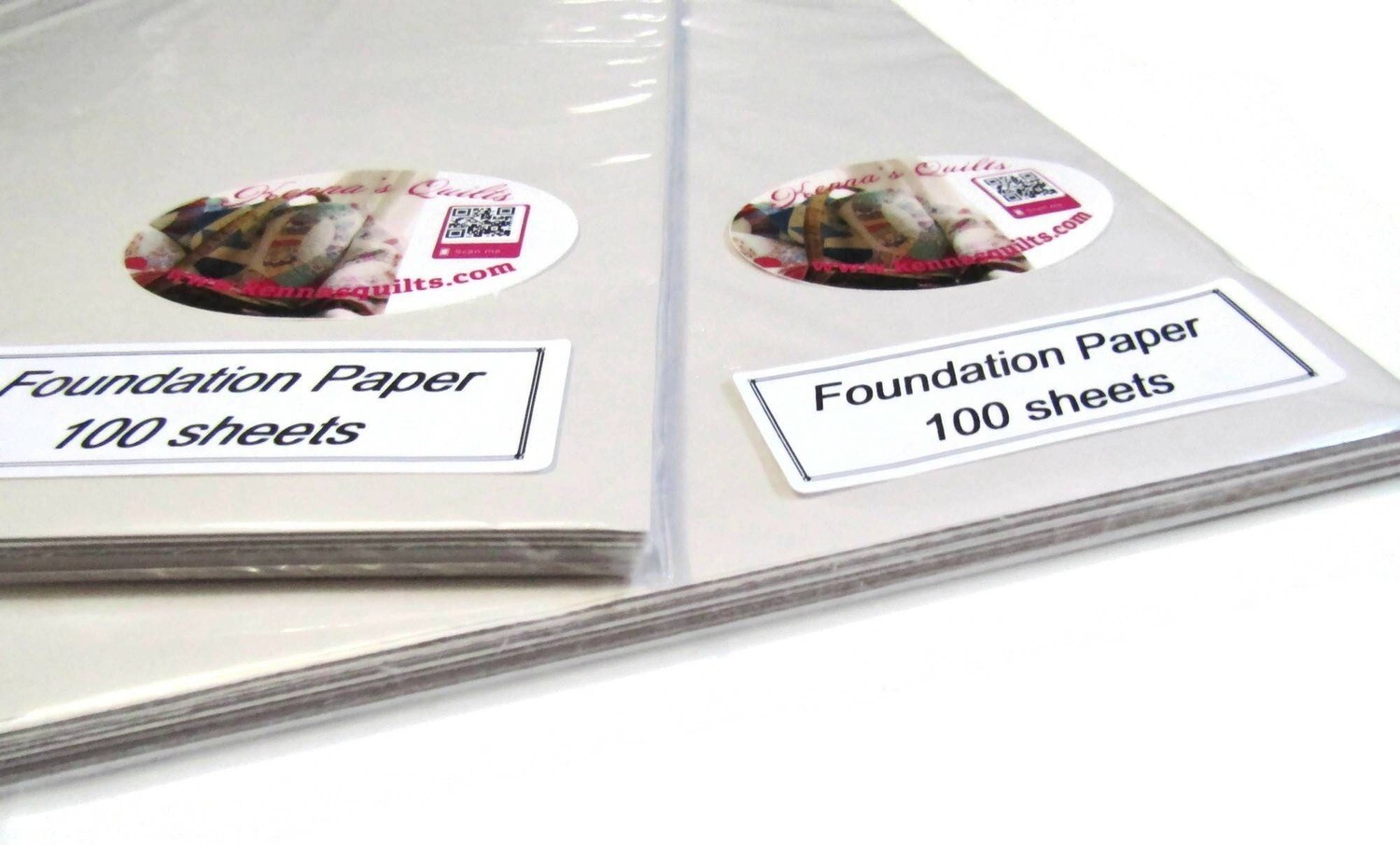 2x - 100 sheet package of Foundation Paper for paper piecing.  8.5&quot; x 11&quot; Use in your printer.