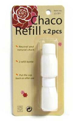 White Chalk Wheel - square chalk refill - round chalk refill