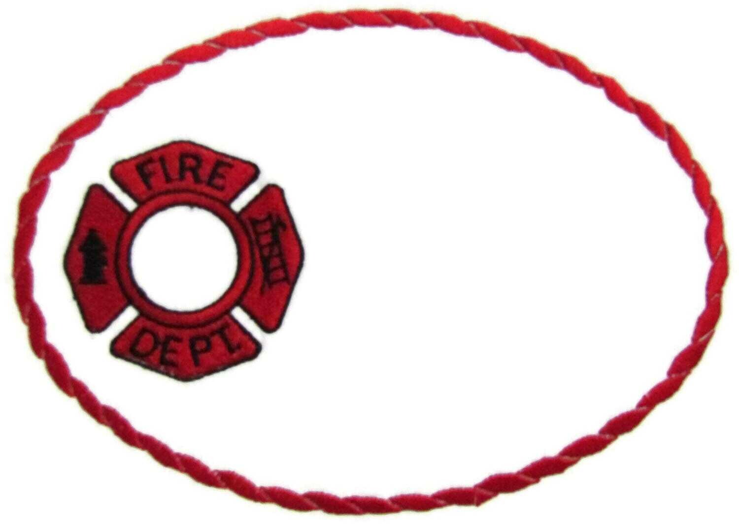 Fire fighter embroidered quilt label to customize with your personal message