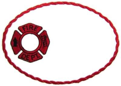 Fire fighter embroidered quilt label to customize with your personal message