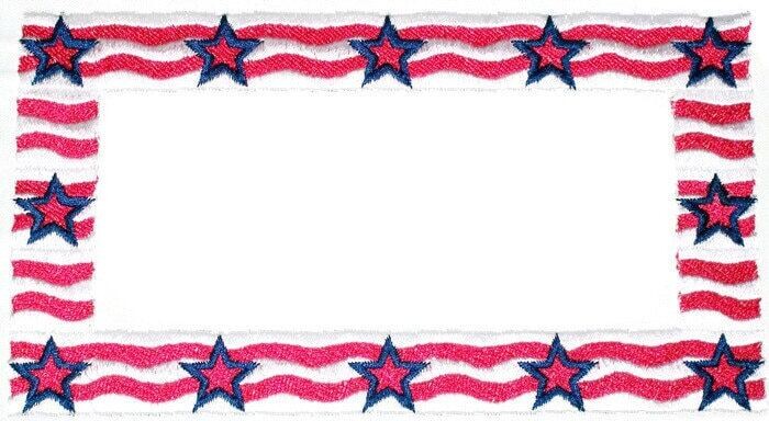 Quilt of Valor label, Patriotic flag stars &amp; stripes embroidered quilt label, to customize with your personal message