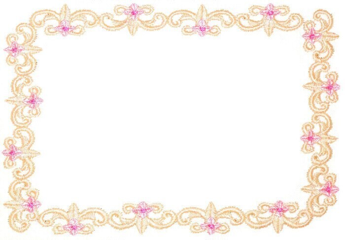 Fleur de Lis scrollwork embroidered quilt label, to customize with your personal message