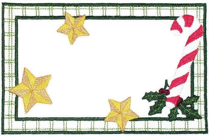 Christmas Holly embroidered quilt label, to customize with your personal message