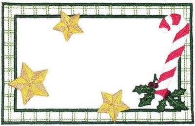 Christmas Holly embroidered quilt label, to customize with your personal message