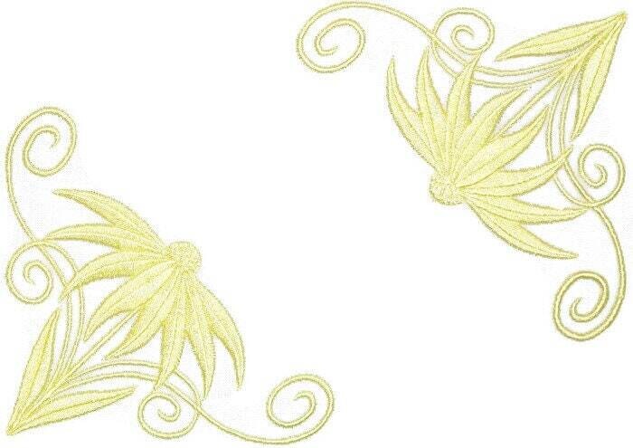 Yellow Daisy embroidered quilt label to customize with your personal message