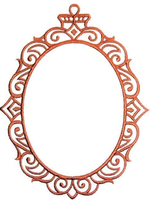 Ornate frame embroidered quilt label to customize with your personal message