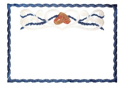 Wedding Rings &amp; Ribbon quilt label to customize with your personal message