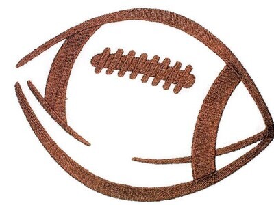 Football quilt label embroidered to customize with your personal message
