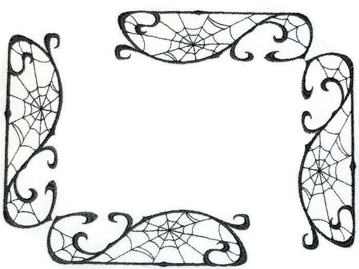 Spiderweb embroidered quilt label to customize with your personal message
