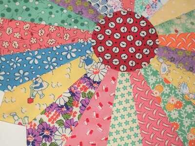 11" Dresden Plate 1930's Reproduction quilt applique