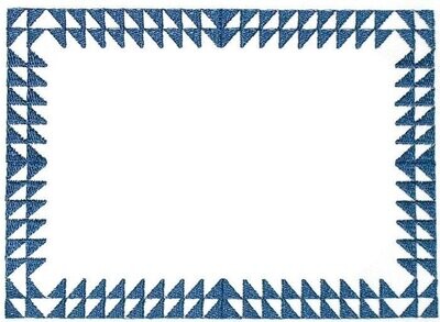 Half square triangle embroidered quilt label to customize with your personal message