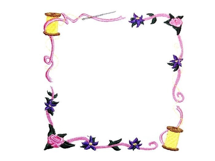 Sewing themed embroidered quilt label to customize with your personal message