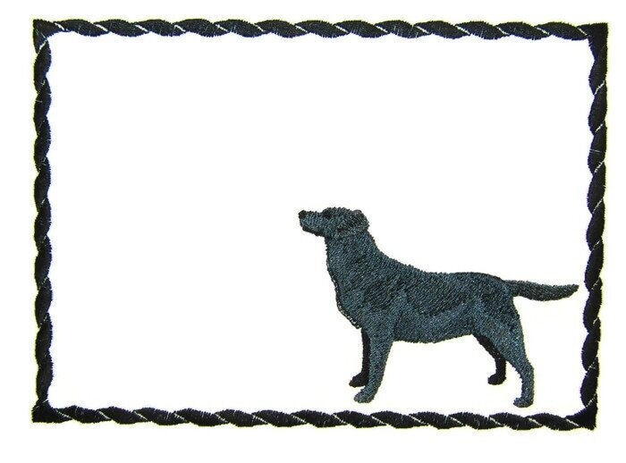 Labrador Retriever Embroidered Quilt Label to customize with your personal message