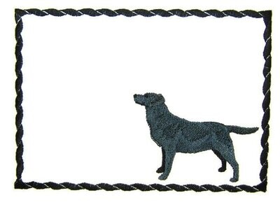 Labrador Retriever Embroidered Quilt Label to customize with your personal message