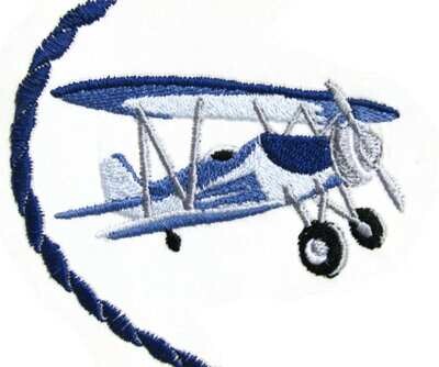Bi-plane embroidered quilt label to customize with your personal message