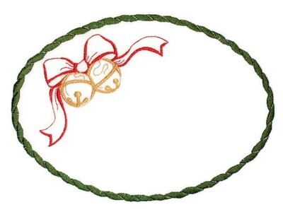 Jingle bells Embroidered quilt label Christmas to customize with your personal message