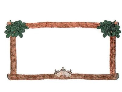 Oak &amp; Acorn embroidered quilt label to customize with your personal message