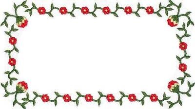 Whig Rose embroidered quilt label, to customize with your personal message