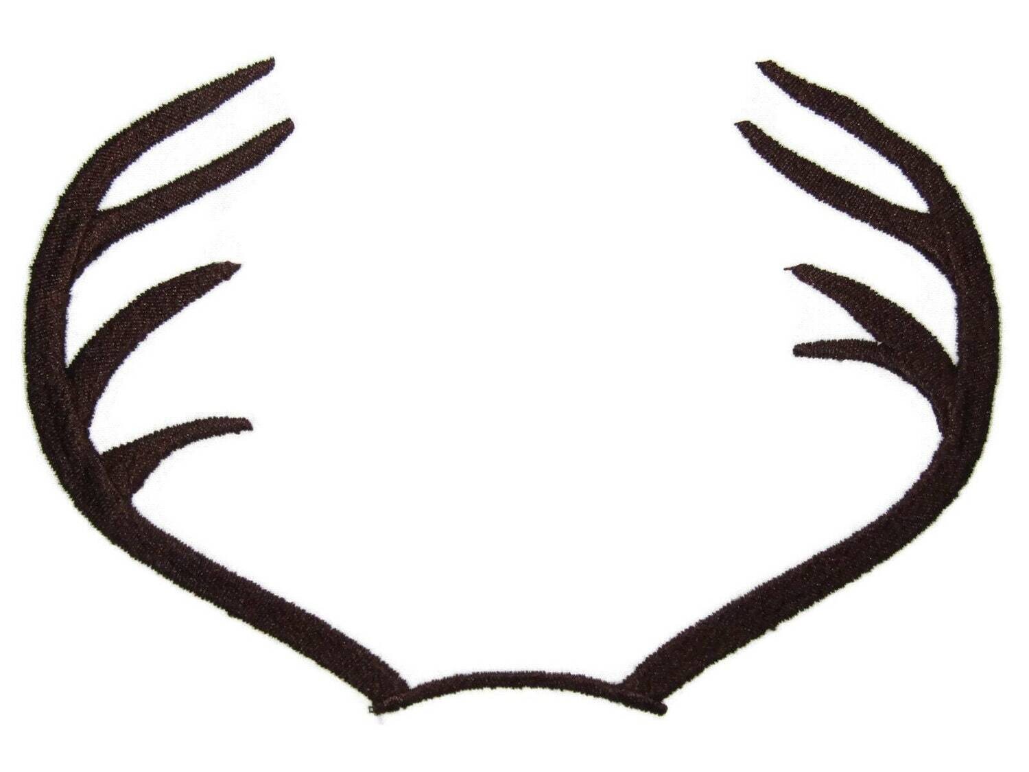 Antler embroidered quilt label to customize with your personal message