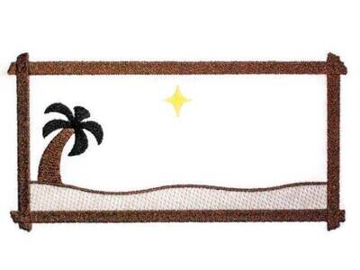 Nativity embroidered quilt label to customize with your personal message