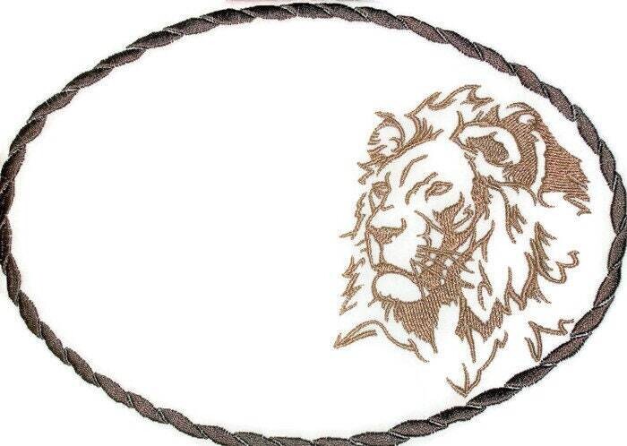 Lion Quilt label embroidered to customize with your personal message