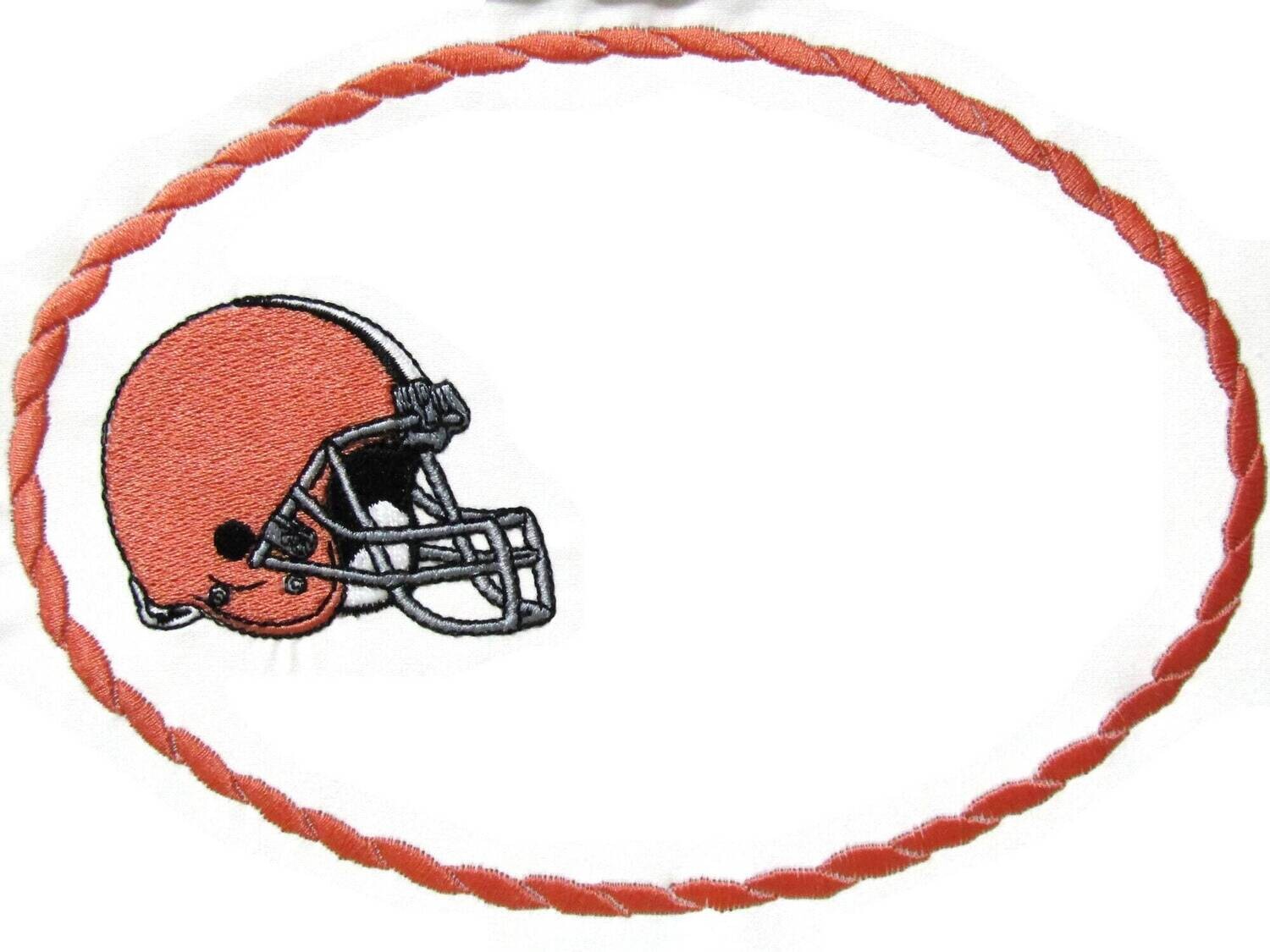 Football Helmet Embroidered Quilt label to customize with your personal message