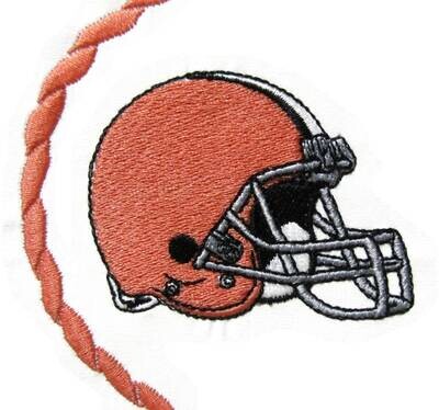 Football Helmet Embroidered Quilt label to customize with your personal message