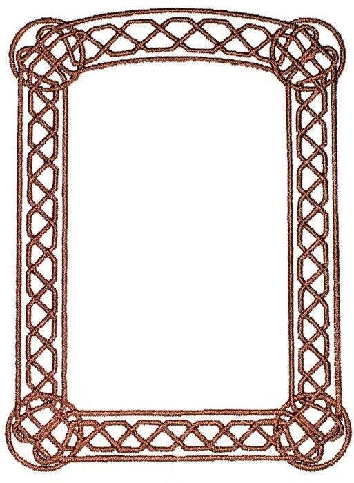 Celtic framed Embroidered Quilt Label to customize with your personal message