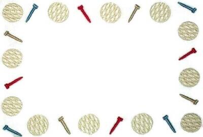 Golf embroidered quilt label, to personalized, golf balls and tees