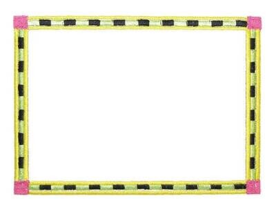 Bright Fun frame embroidered quilt label to customize with your personal message