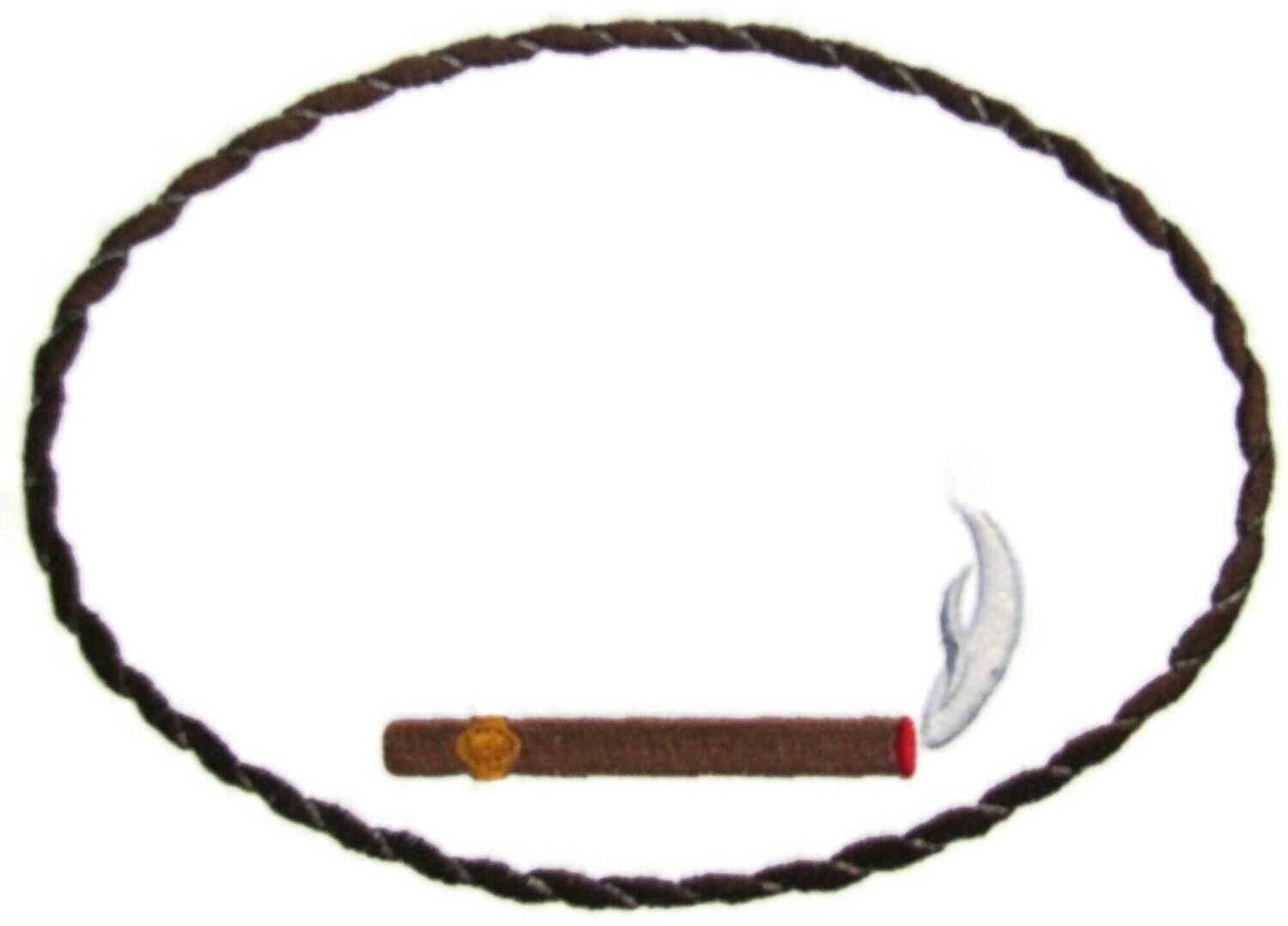 Cigar embroidered quilt label to customize with your personal message