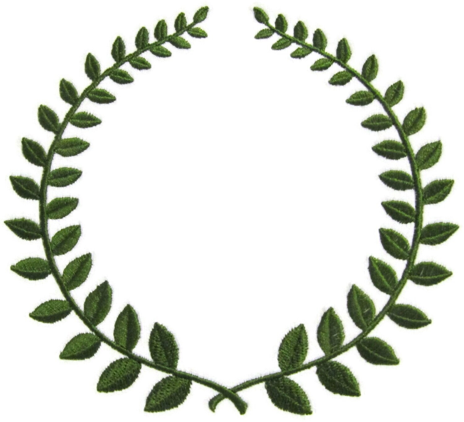 Laurel Wreath embroidered quilt label to customize with your personal message