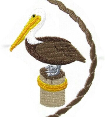 Pelican Embroidered Quilt label to customize with your personal message