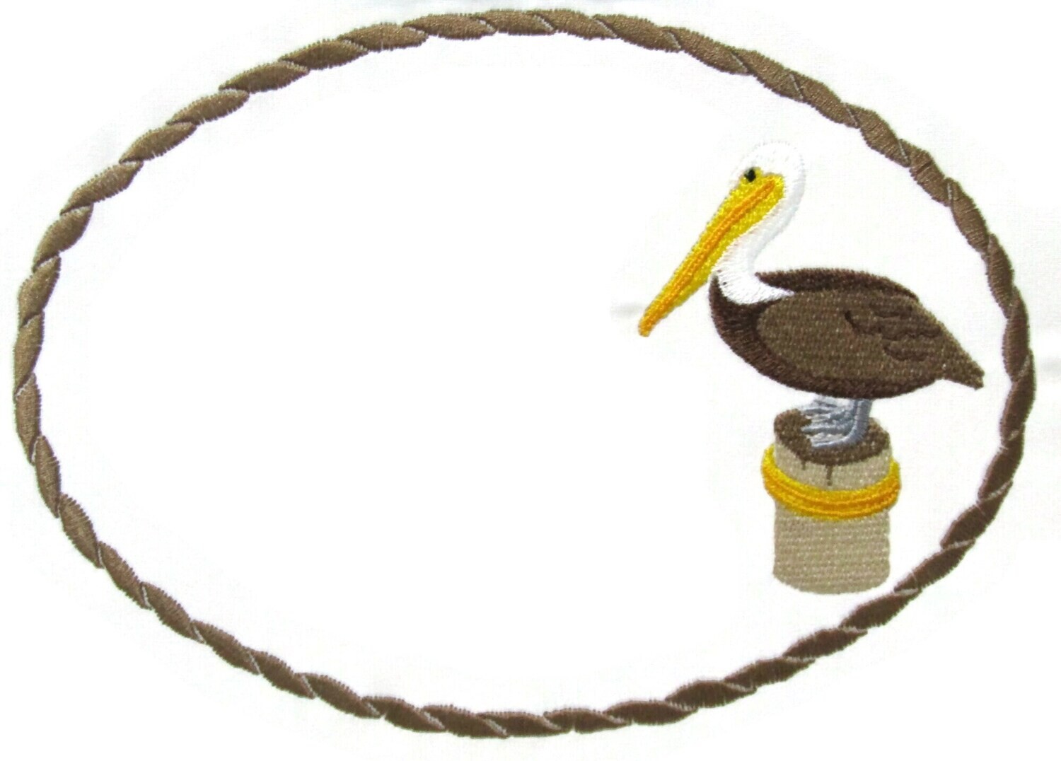 Pelican Embroidered Quilt label to customize with your personal message