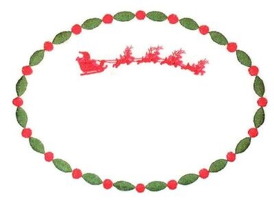 Santa Embroidered quilt label Christmas to customize with your personal message