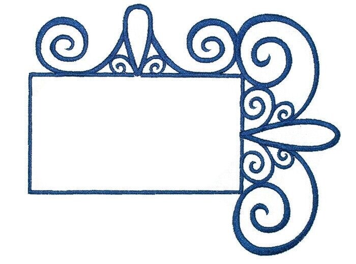 Wrought Iron framed embroidered quilt label to customize with your personal message