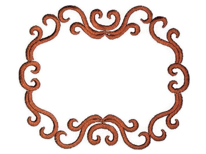 Embroidered quilt label- filigree to customize with your personal message