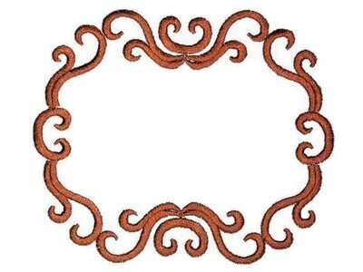 Embroidered quilt label- filigree to customize with your personal message