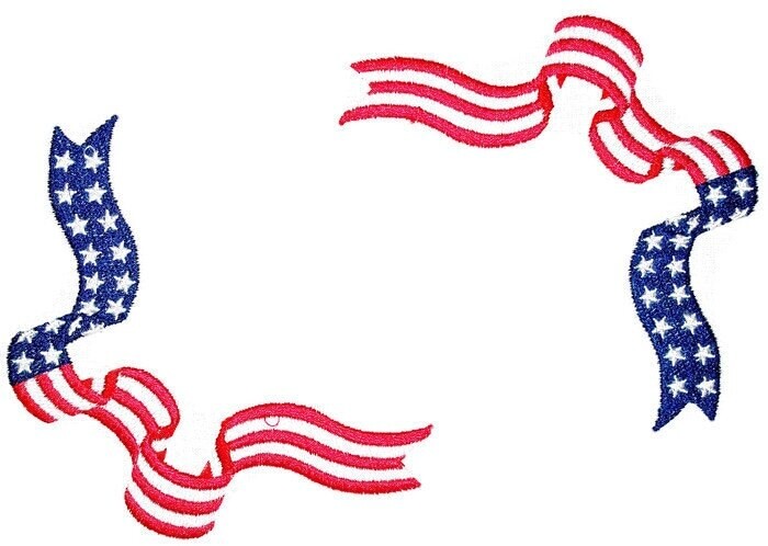 Quilt of Valor label, Patriotic US Flag Ribbons Embroidered Quilt Label to customize with your personal messag